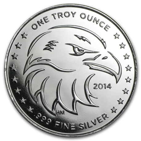 Médaille argent 1 once - Regard de l'aigle 2014 Avers