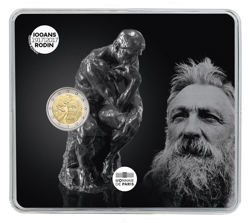 2 Euro Commémorative France 2017 Bu Rodin Et Son Penseur Elysées