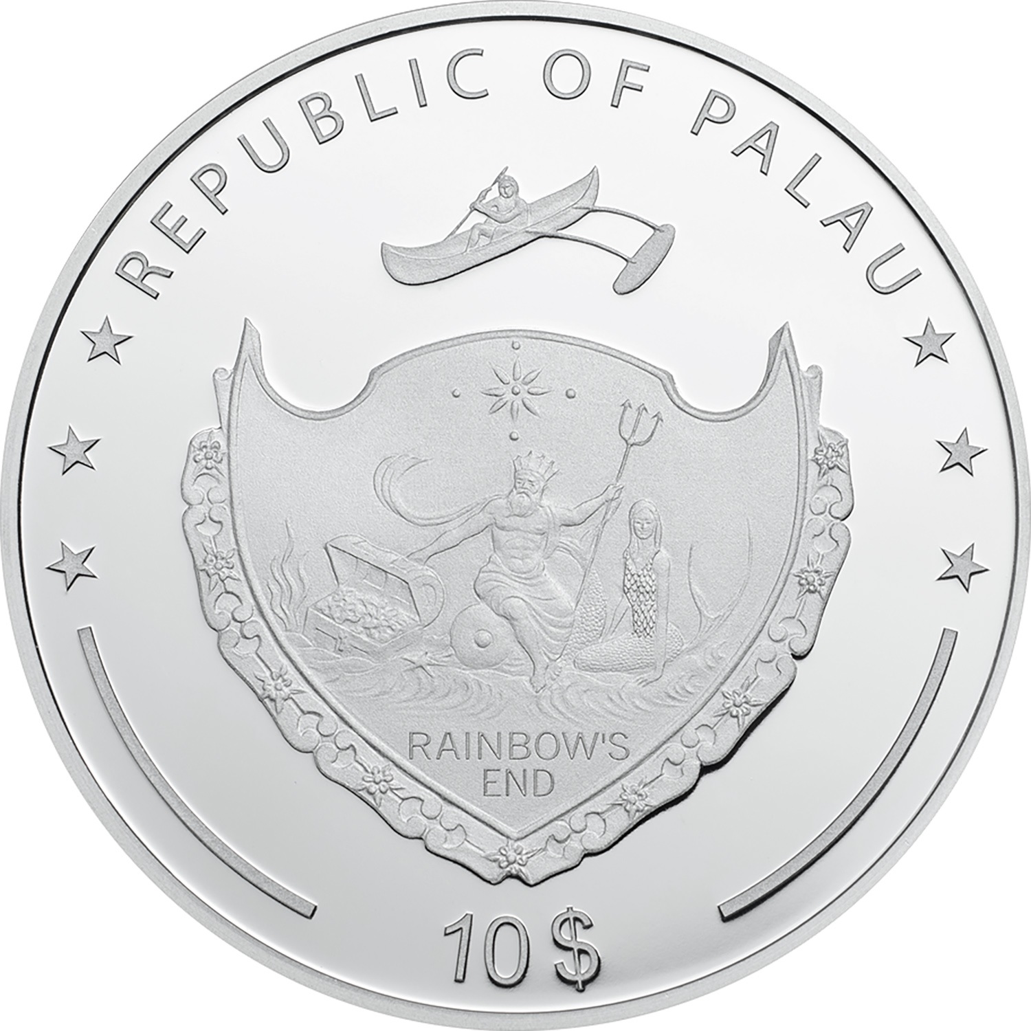 (W168.1.10.D.2017.28048) Palau 10 Dollars Pink Rose 2017 - Proof silver Obverse (zoom)
