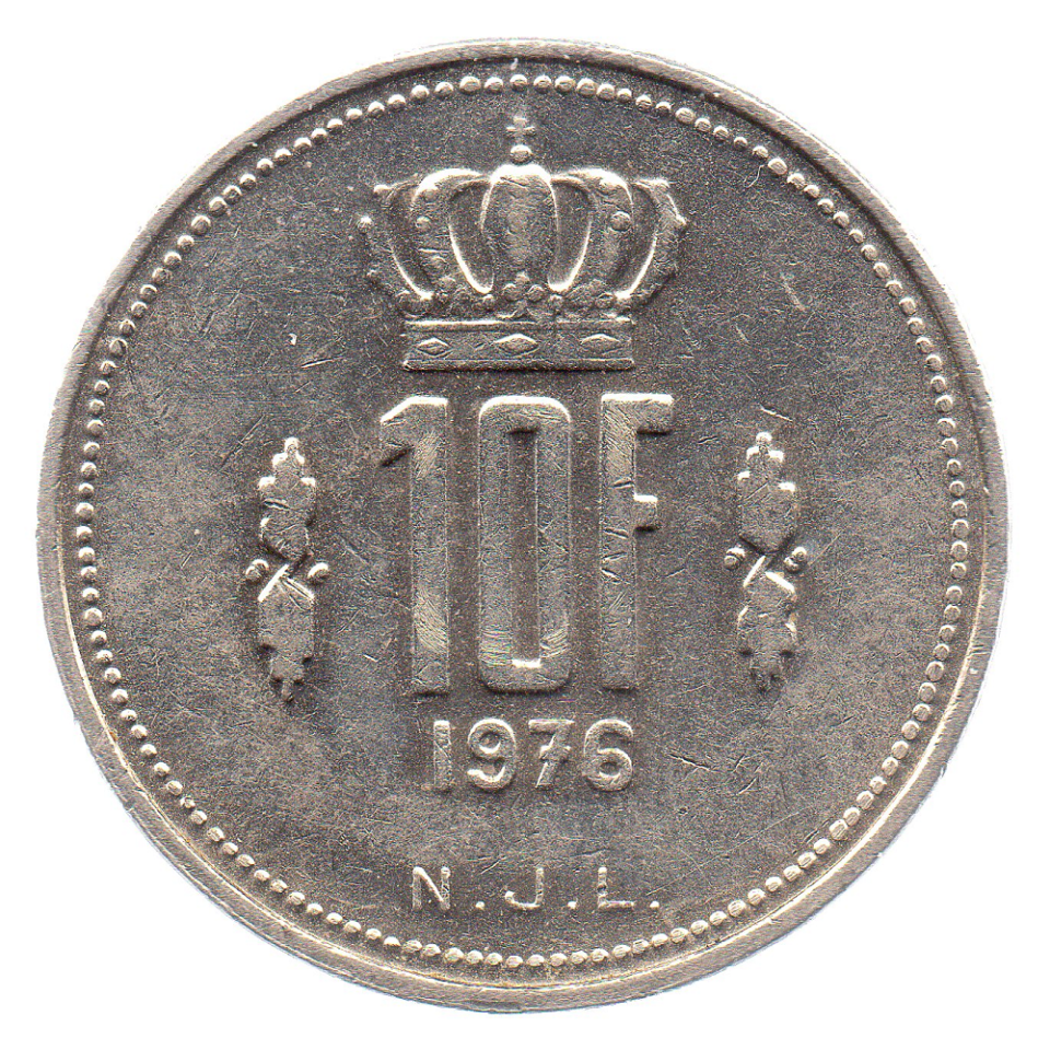 10 francs luxembourg 1976