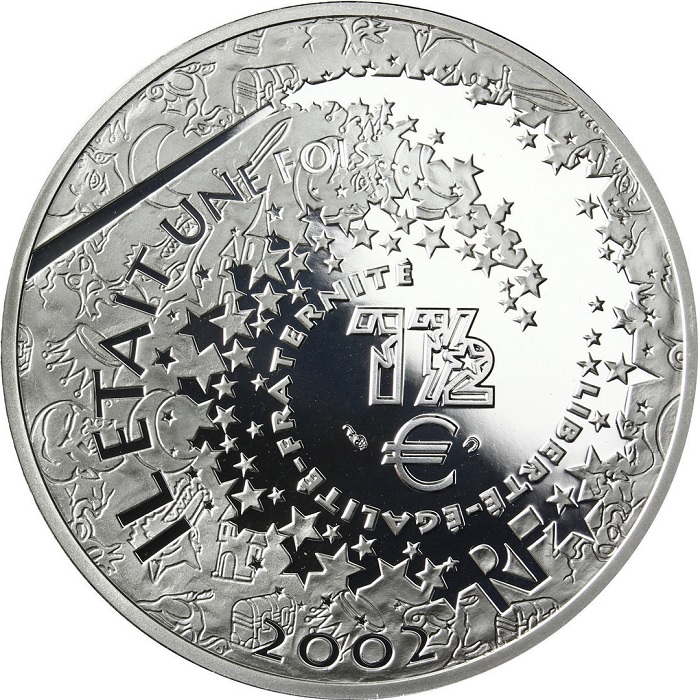 France, 1-1/2 Euro, Spirit of St. Louis, 2002, Paris, Proof, , Silver