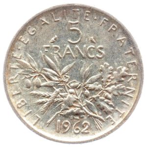 (FMO.5.1962.50.3.ttb.000000001) 5 Francs Sower 1962 Reverse (zoom)