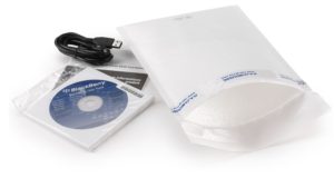 (MATRj.Parcels.Env.PMLA.100) White foam envelopes RAJAMOUSSE Eco (x100) (example 2) (zoom)