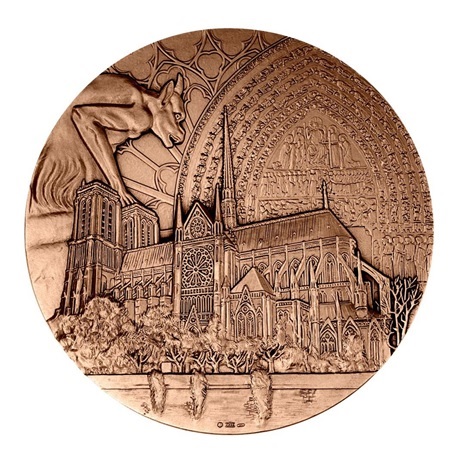DAZULI France Notre-Dame De Paris Plaqué Or Pièces De Collection