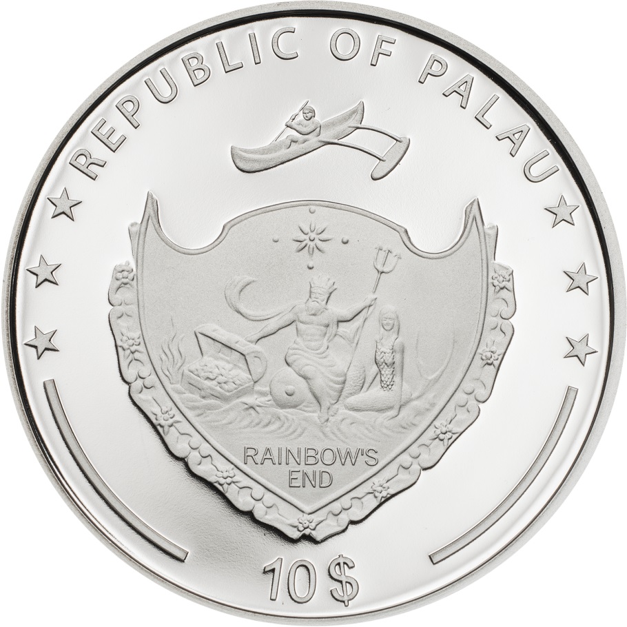 (W168.1.10.D.2019.28712) Palau 10 Dollars Poppy 2019 - Proof silver Obverse (zoom)