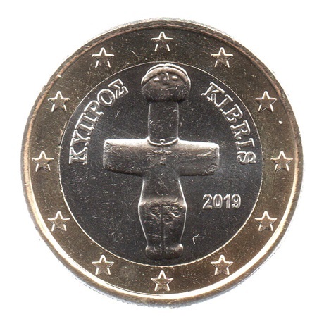 (EUR04.100.2019.0.spl.000000001) 1 euro Chypre 2019 Avers