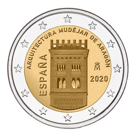 2 euros commémorative ESPAGNE 2020 - Architecture Mudéjar d'Aragón