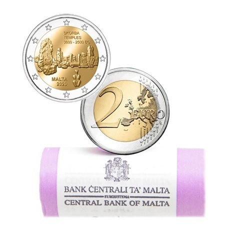 Rouleau 2 euro commémorative Malte 2020 - Skorba