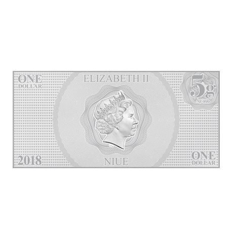 (W160.100.2018.30-00669) 1 Dollar Niue 2018 5 grammes argent BU - Ariel Avers