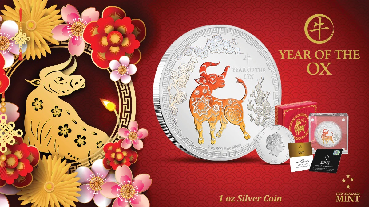 (W160.2.D.2021.30-00984) 2 Dollars Niue 2021 1 oz Proof silver - Year of the Ox (blog illustration) (zoom)