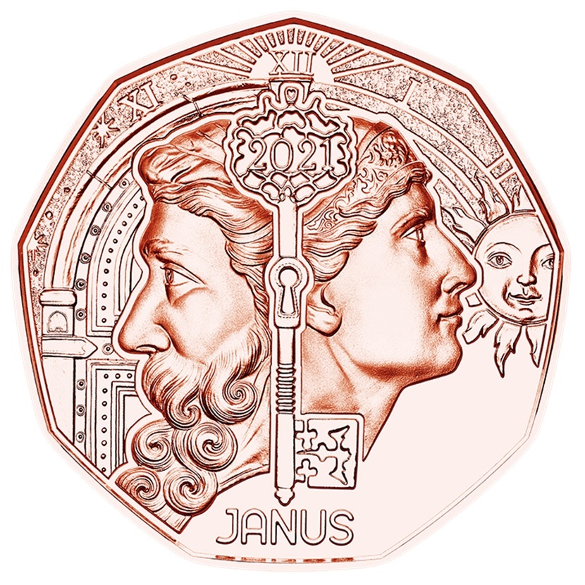 (EUR01.5.E.2021.24611) 5 euro Austria 2021 - Janus Reverse (zoom)