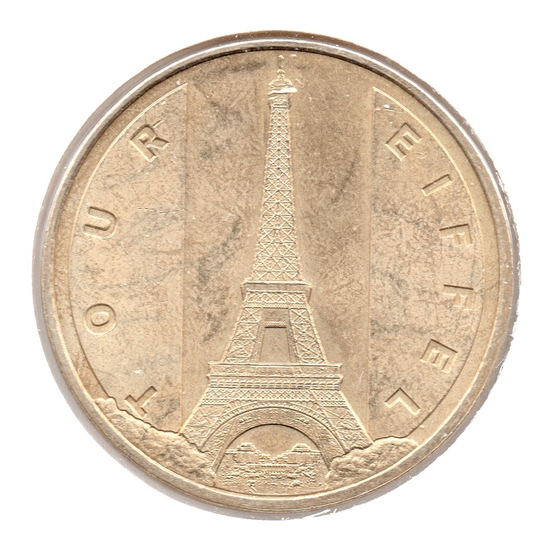 (MdP.tourism.token.2011.CuAlNi.70.sup.000000001) Token - Eiffel Tower Obverse (zoom)