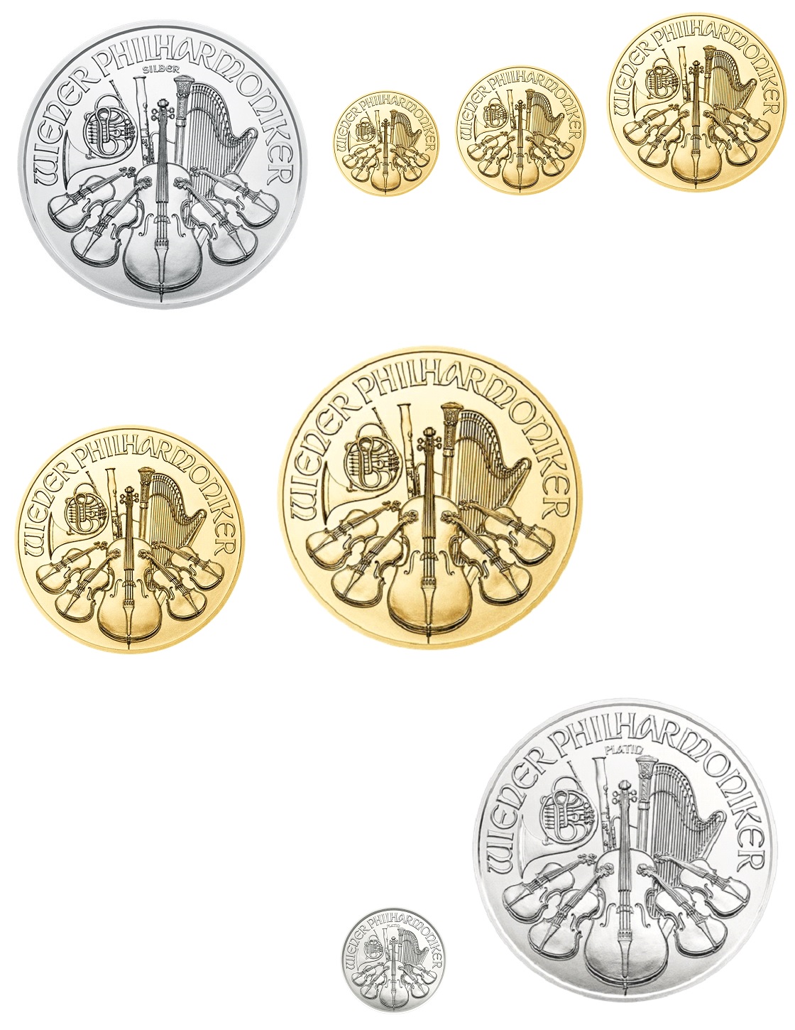 Autriche 2021 Philharmonique (série des 8 monnaies) Elysées