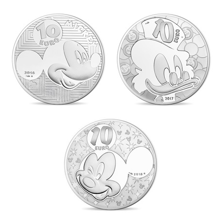 Série de 10 pièces de 10 euros FRANCE 2018 - Mickey® et la France