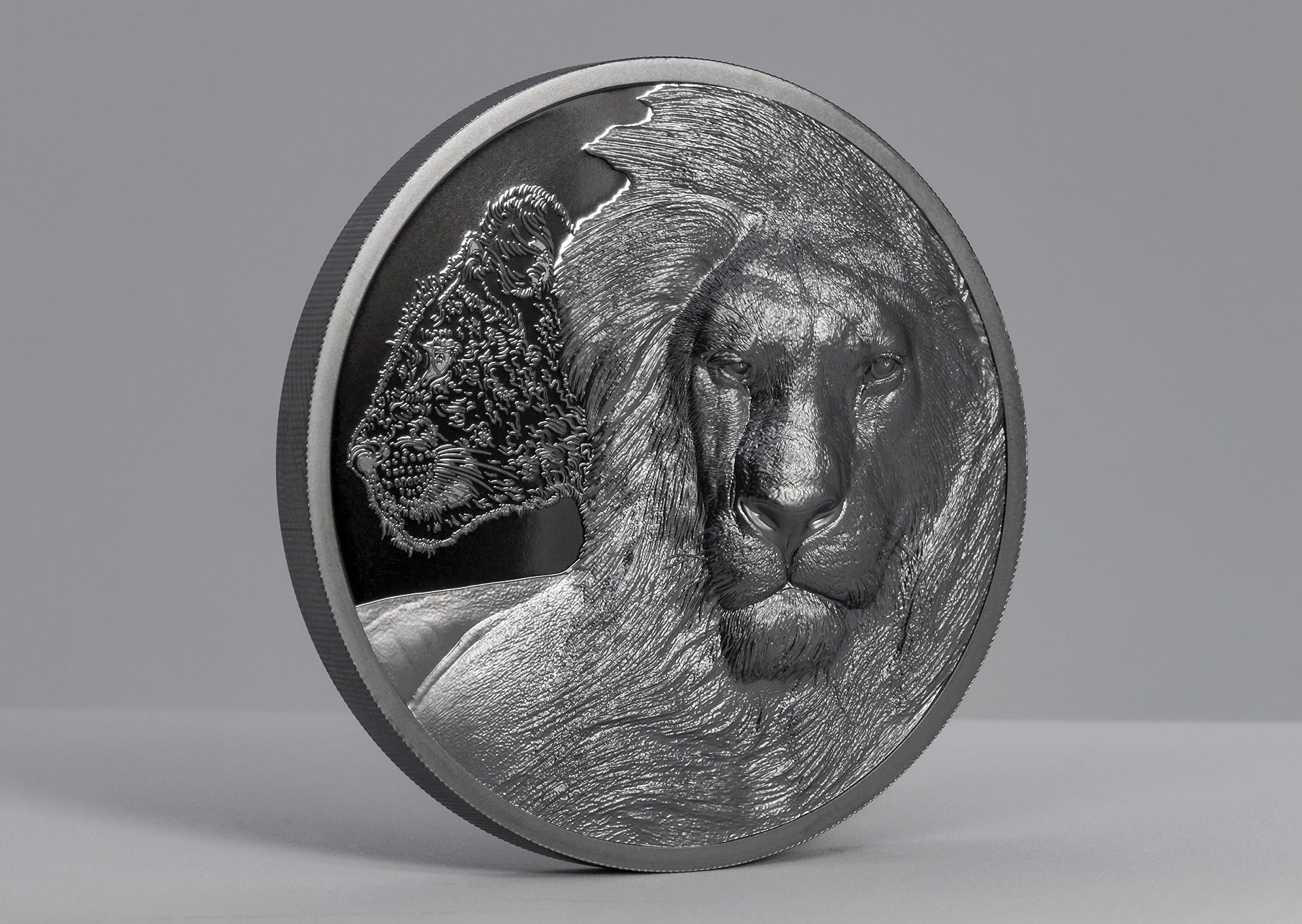 (W215.1500.S.2021.29592) Tanzania 1500 Shillings Lions 2021 - Black Proof silver Reverse (blog illustration) (zoom)