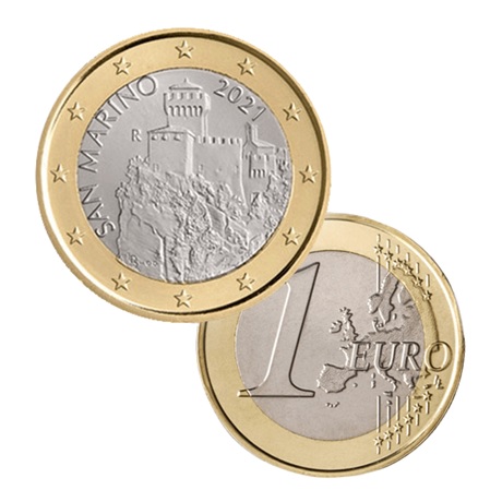 1 euro Saint-Marin 2021 - Elysées Numismatique