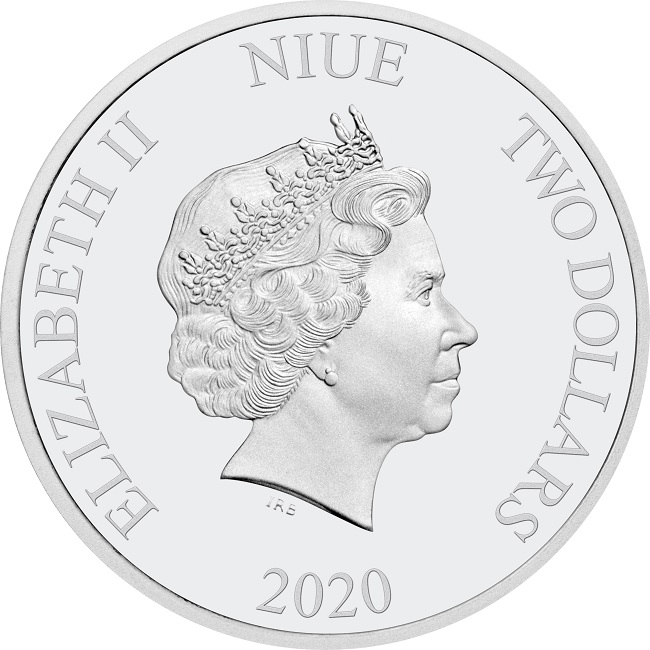 (W160.2.D.2020.30-00906) 2 Dollars Niue 2020 1 oz Proof silver - Wonder Woman Obverse (zoom)