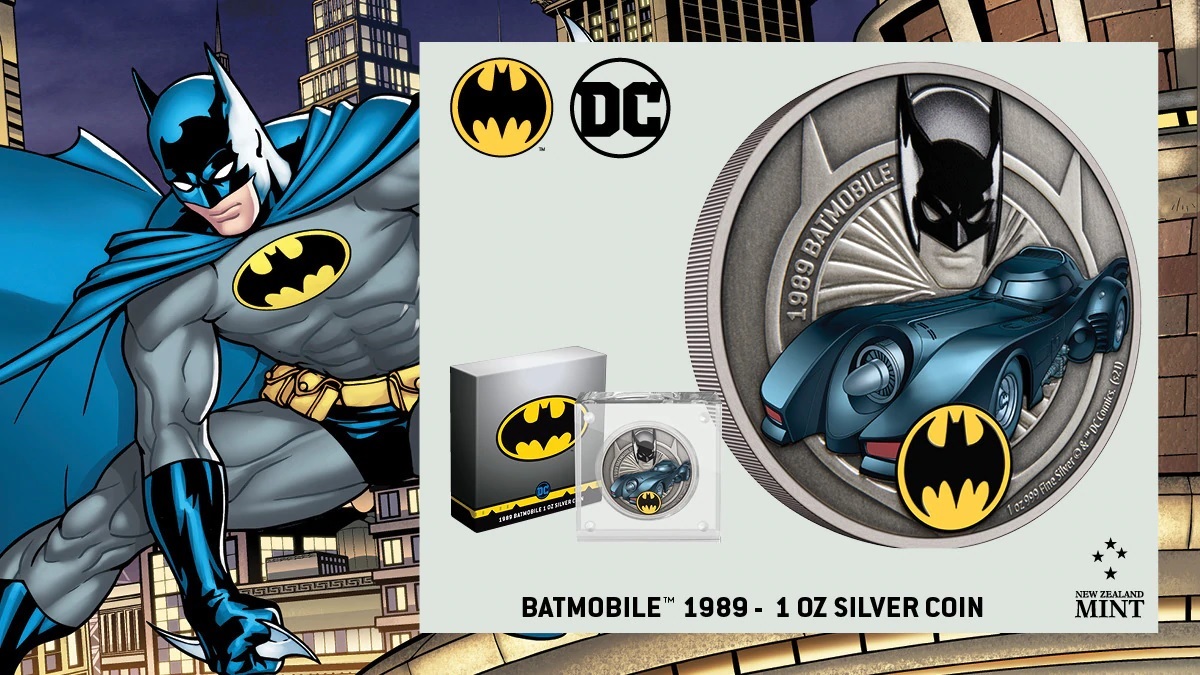 (W160.2.D.2021.30-01069) 2 Dollars Niue 2021 1 oz Antique silver - 1989 Batmobile (blog illustration) (zoom)