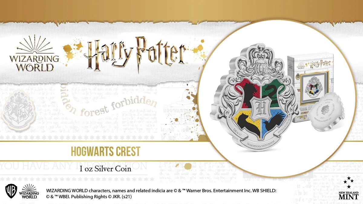 (W160.2.D.2021.30-01096) 2 $ Niue 2021 1 ounce Proof Ag - Hogwarts crest (blog illustration) (zoom)