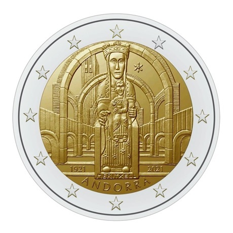 2 euros commémorative Andorre 2014 entré au conseil de l'europe piece de  monnaie €