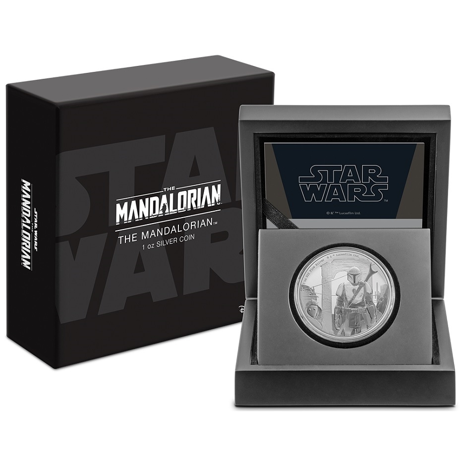 (W160.2.D.2021.30-01105) 2 $ Niue 2021 1 oz Proof silver - The Mandalorian (case and box) (zoom)