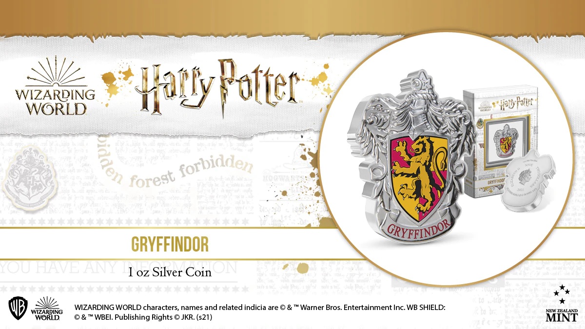 (W160.2.D.2021.30-01131) 2 Dollars Niue 2021 1 ounce Proof Ag – Gryffindor crest (blog illustration) (zoom)