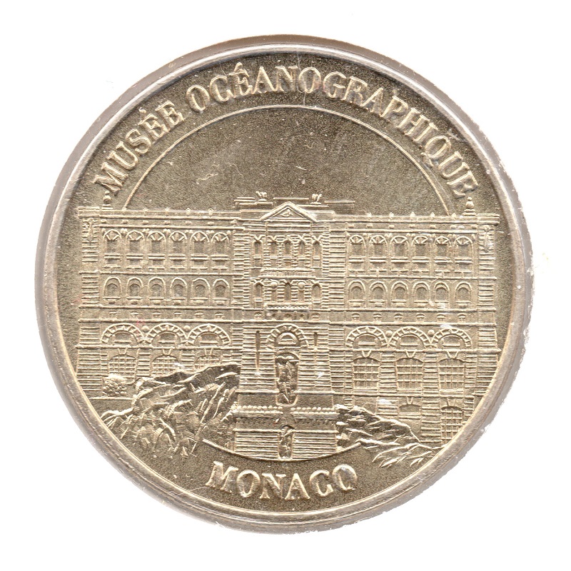(MdP.tourism.token.2011.CuAlNi.-1.200.spl.000000001) Token - Monaco Ocean Museum Obverse (zoom)