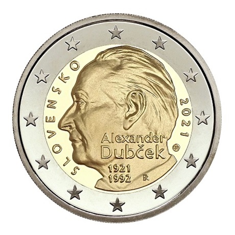 (EUR17.2.E.2021.501433) 2 euro commémorative Slovaquie 2021 - Alexander Dubček