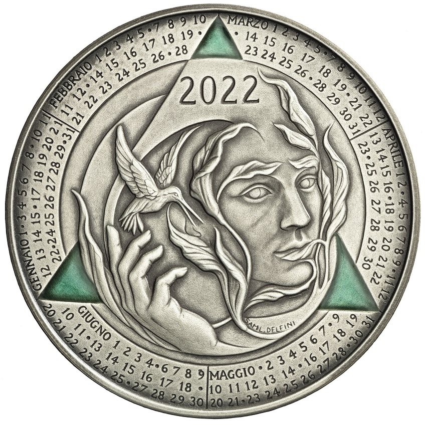 (MED10.Méd.IPZS.2022.48-2me10-v00201) Silver medal - Calendar 2022 Obverse (zoom)