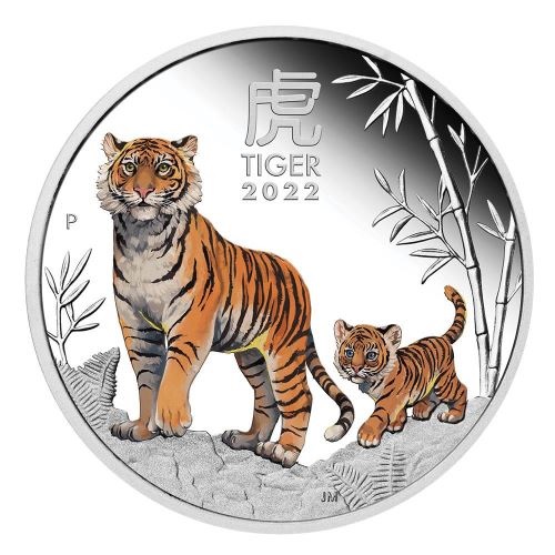 (W017.1.D.2022.3S2216DDAA) 1 Dollar Australia 2022 1 oz Proof silver - Lunar Year of the Tiger Reverse (zoom)