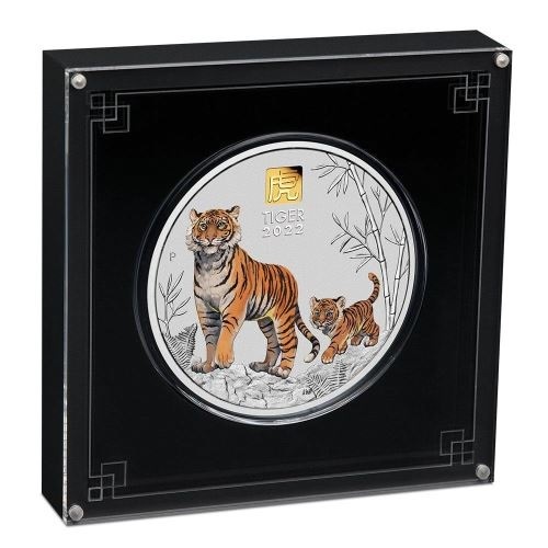 (W017.30.D.2022.3S2206ABAA) 30 $ Australia 2022 1 kilo silver - Lunar Year of the Tiger (case) (zoom)