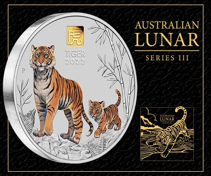 (W017.30.D.2022.3S2206ABAA) 30 Dollars Australia 2022 1 kg Ag - Lunar Year of the Tiger (blog illustration)