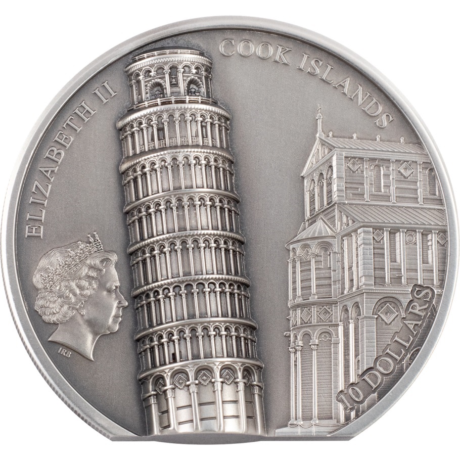 (W099.10.D.2022.29749) 10 Dollars Leaning Tower of Pisa 2022 - Antique silver Obverse (zoom)