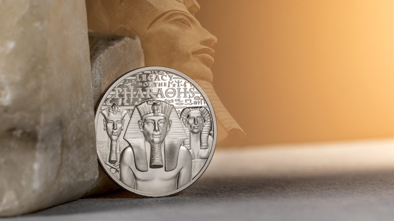 (W099.250.D.2022.29789) 250 Dollars Legacy of the Pharaohs 2022 - Proof platinum (blog illustration) (zoom)