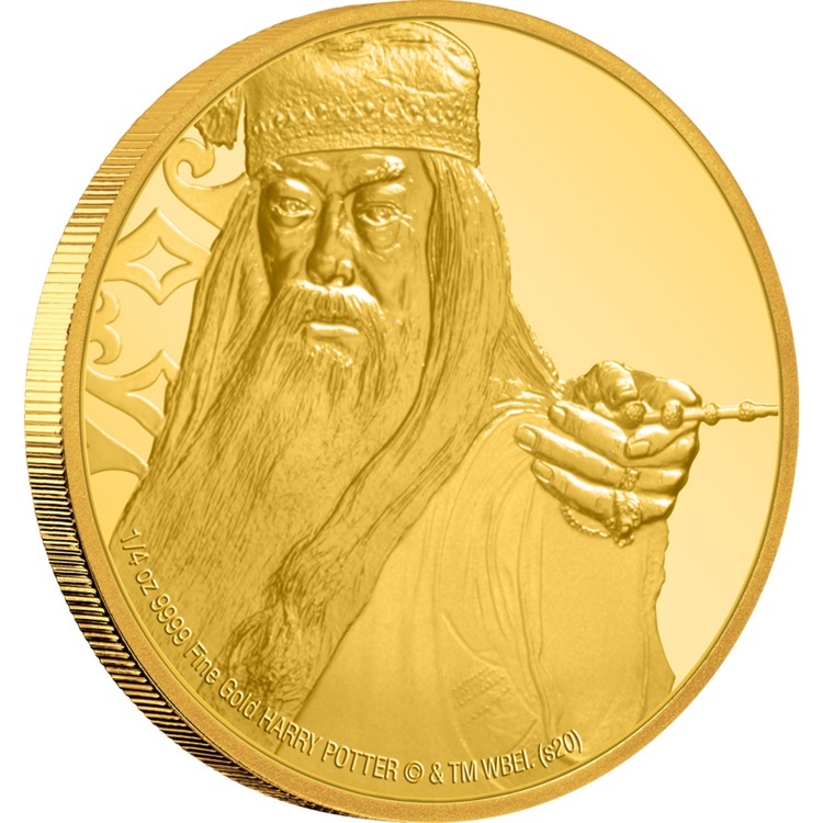 (W160.25.D.2020.30-00956) 25 Dollars Niue 2020 quarter oz Proof gold - Albus Dumbledore Reverse (zoom)