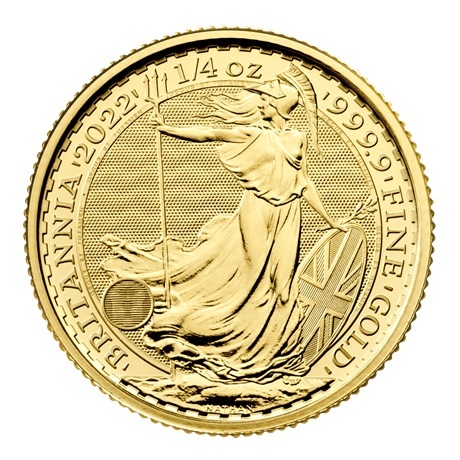 (W185.25.P.2022.UKBGB22Q) 25 Pounds Royaume-Uni 2022 quart once or - Britannia Revers