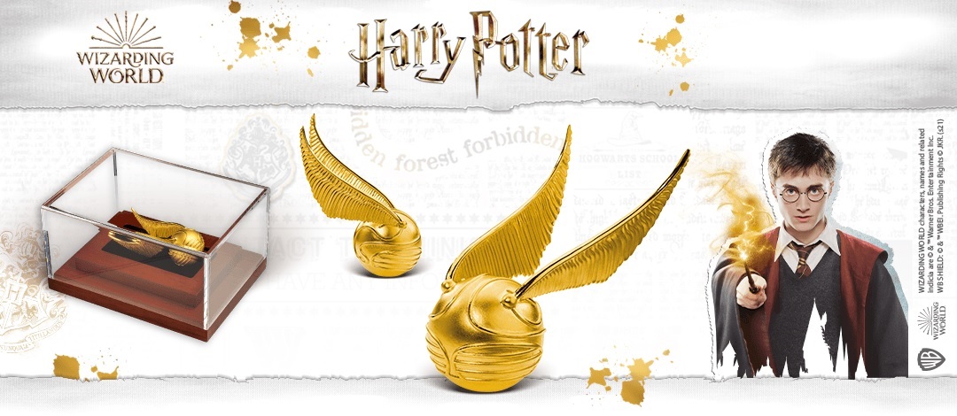 Harry Potter - Le Vif d'Or - 5 Dollars Argent doré Samoa 2022