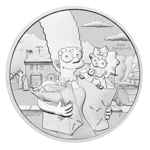 (W228.1.1.D.2021.21L05AAD) 1 Dollar Tuvalu 2021 1 oz silver - Simpsons Marge and Maggie Reverse (zoom)
