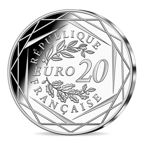 (EUR07.20.E.2022.10041362760000) 20 euro France 2022 argent - 20 ans euro Revers