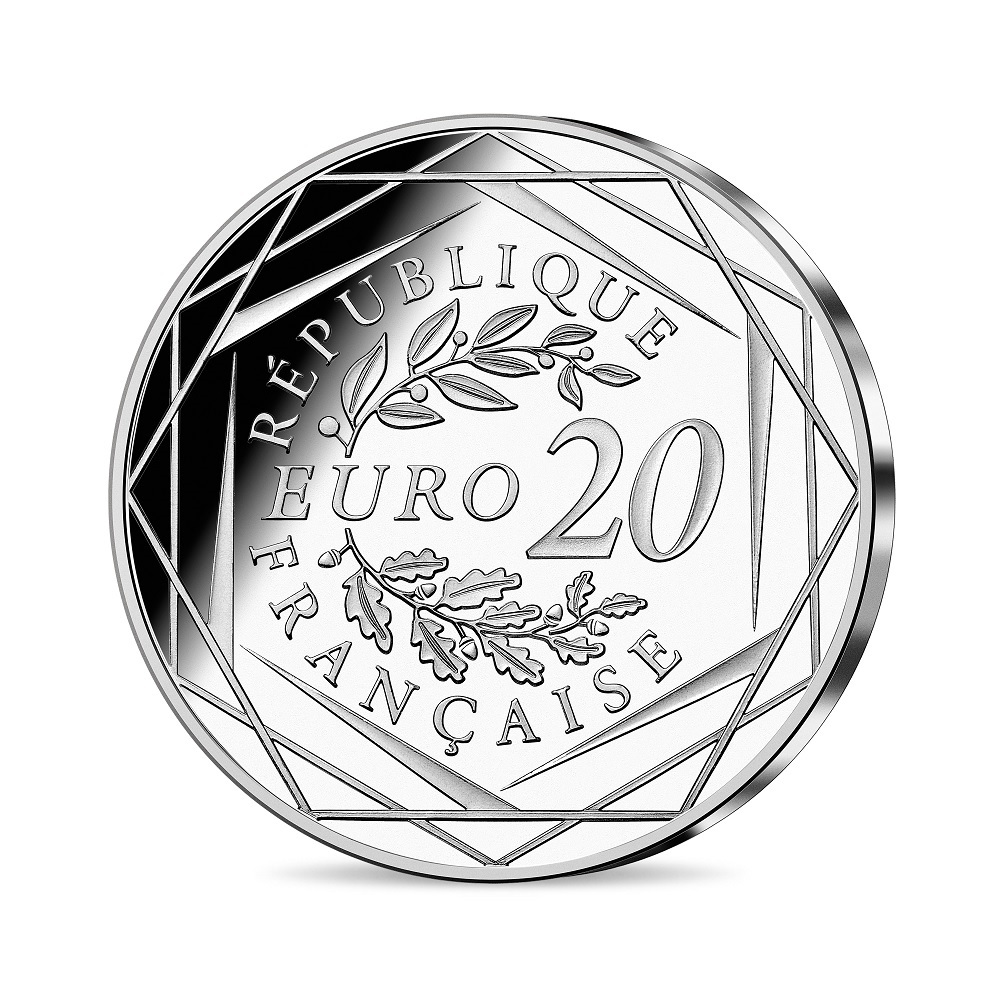 (EUR07.20.E.2022.10041362760000) 20 € France 2022 silver - 20 years of euro cash Reverse (zoom)