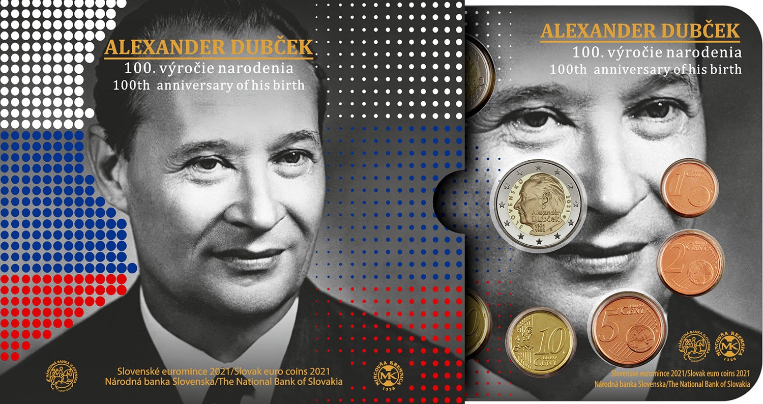 (EUR17.BU.set.2021.501473) BU coin set Slovakia 2021 (Alexander Dubček) (zoom)
