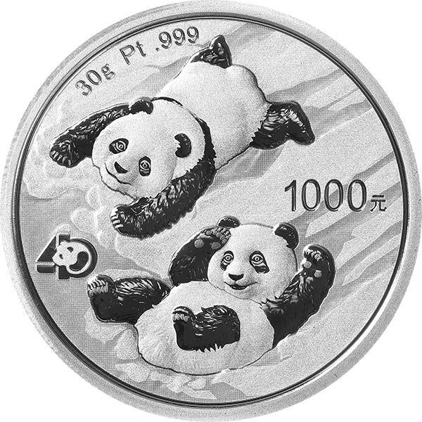 (W041.1000.Y.2022.30.g.Pt.1) 1000 元 China 2022 30 g Pt - Chinese Panda Reverse (zoom)