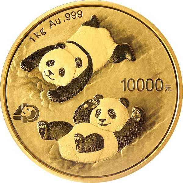 (W041.10000.Yuan.2022.1.kg.Au.1) 10000 元 China 2022 1 kg Proof Au - Chinese Panda Reverse (zoom)