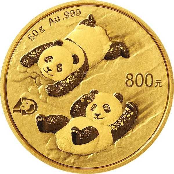 (W041.800.Yuan.2022.50.g.Au.1) 800 元 China 2022 50 g Proof Au - Chinese Panda Reverse (zoom)