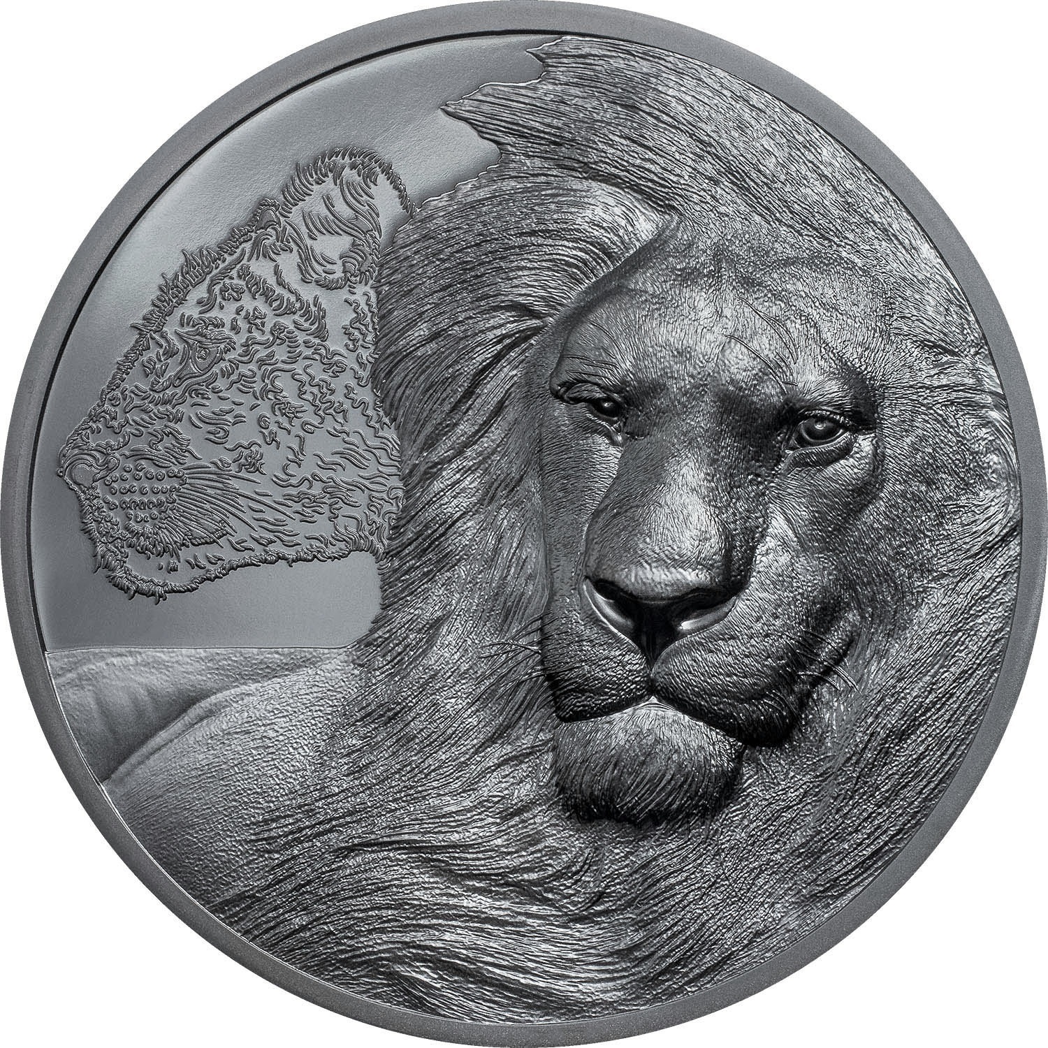 (W215.1500.S.2021.29592) Tanzania 1500 Shillings Lions 2021 - Black Proof silver Reverse (zoom)