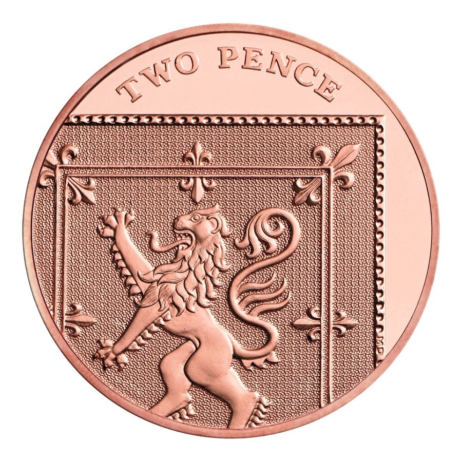 1(W185.BU.set.2022.DUW22) BU definitive coin set United Kingdom 2022 (2 Pence reverse) (zoom)