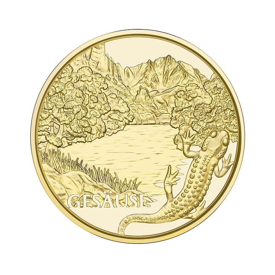 (EUR01.Proof.2022.25616) 50 euro Austria 2022 Proof gold - Wild Waters Reverse (zoom)