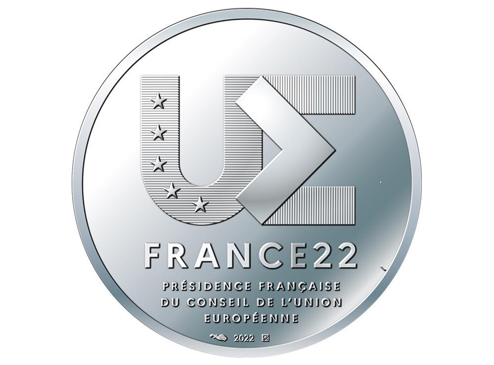 (EUR07.20.E.2022.10041366000000) 20 euro France 2022 silver - Presidency of the Council of EU Obverse (zoom)