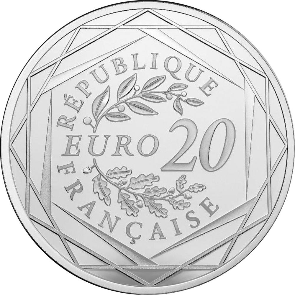 (EUR07.20.E.2022.10041366000000) 20 euro France 2022 silver - Presidency of the Council of EU Reverse (zoom)