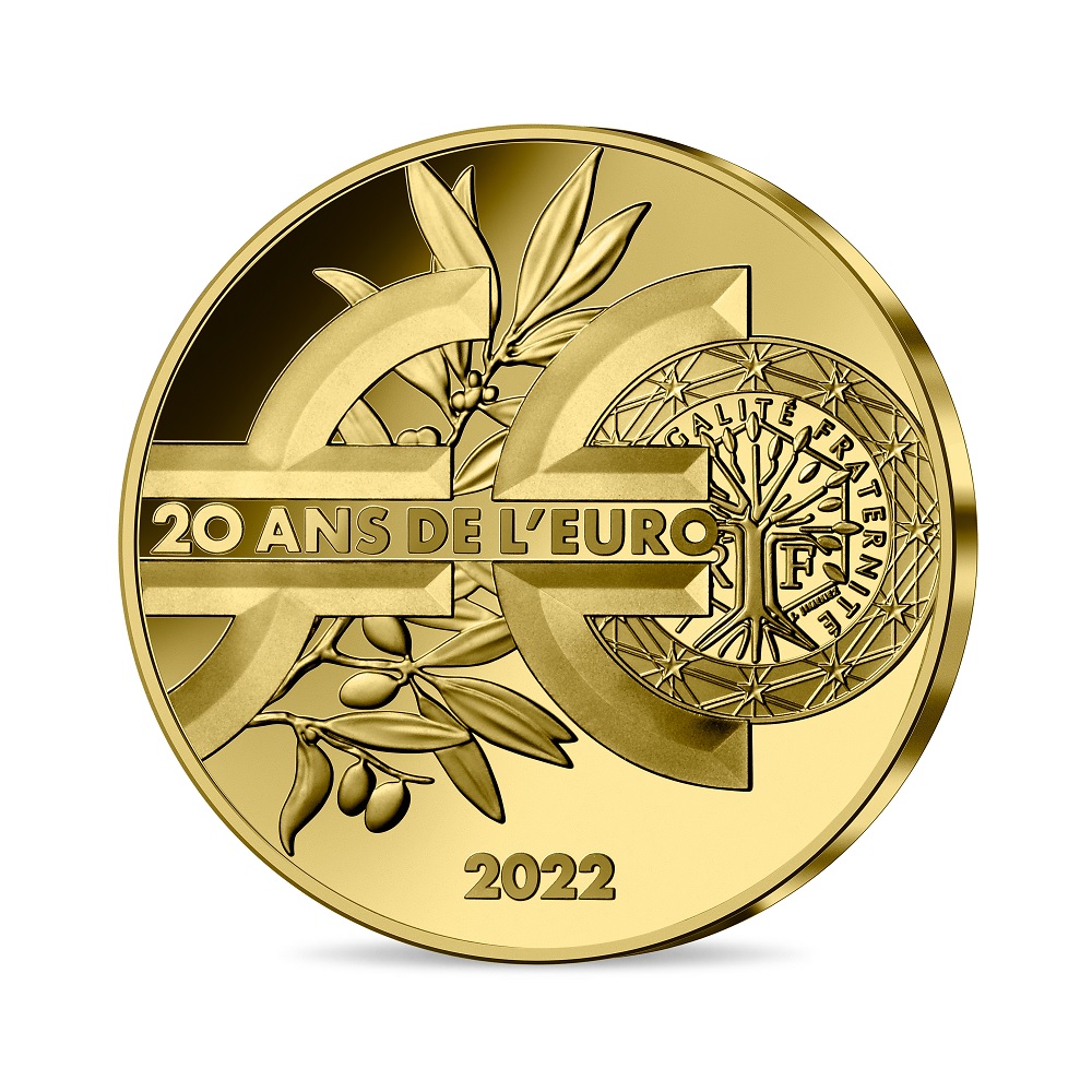 (EUR07.Proof.2022.10041362750000) 5 € France 2022 Proof Au - Sower (20 years of euro) Reverse (zoom)